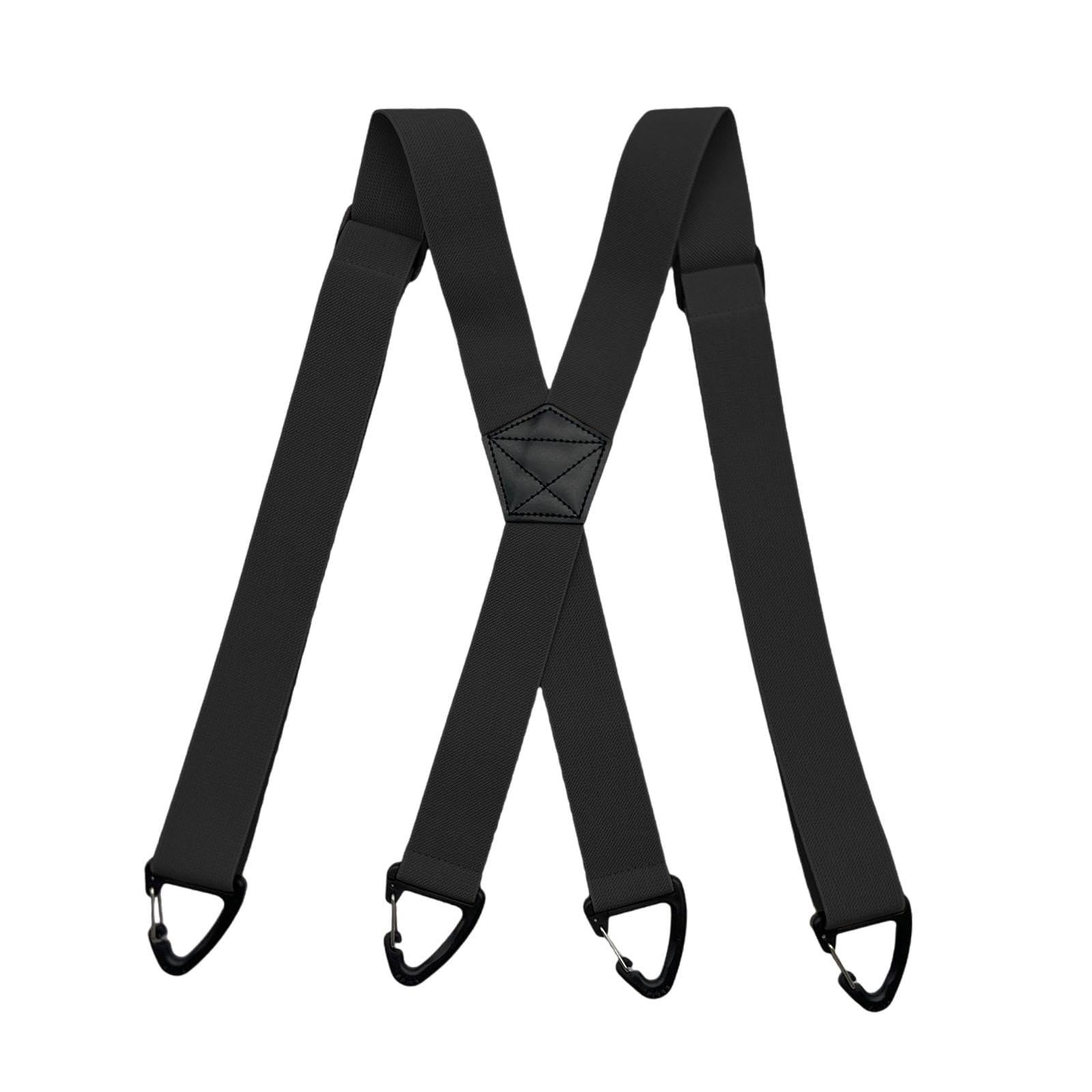 Men's Suspender Sturdy Work Suspender Costume Accessories Black 4 hooks-image-29