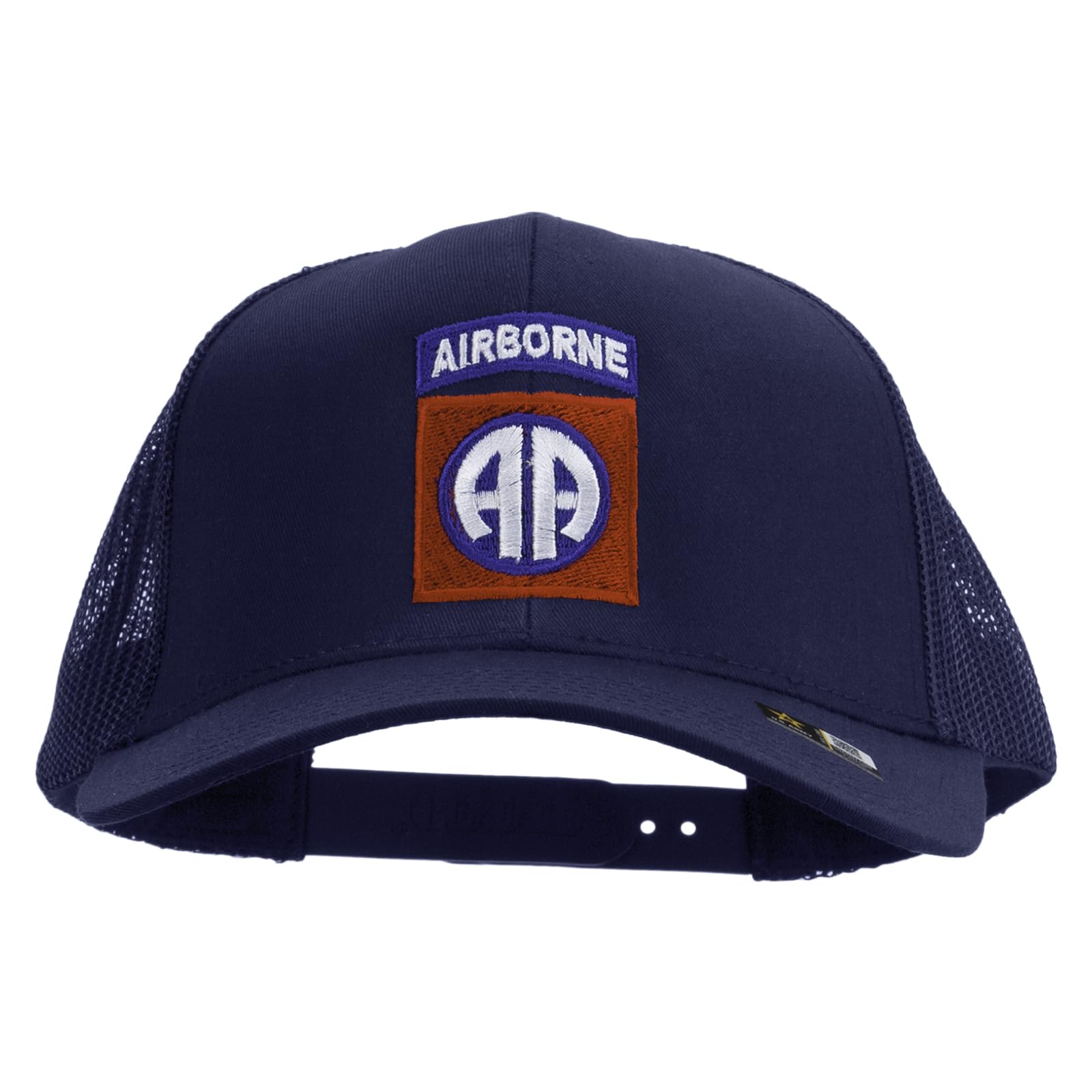 82nd Airborne Military Embroidered Solid Cotton Twill Mesh Prostyle Cap One Size Royal