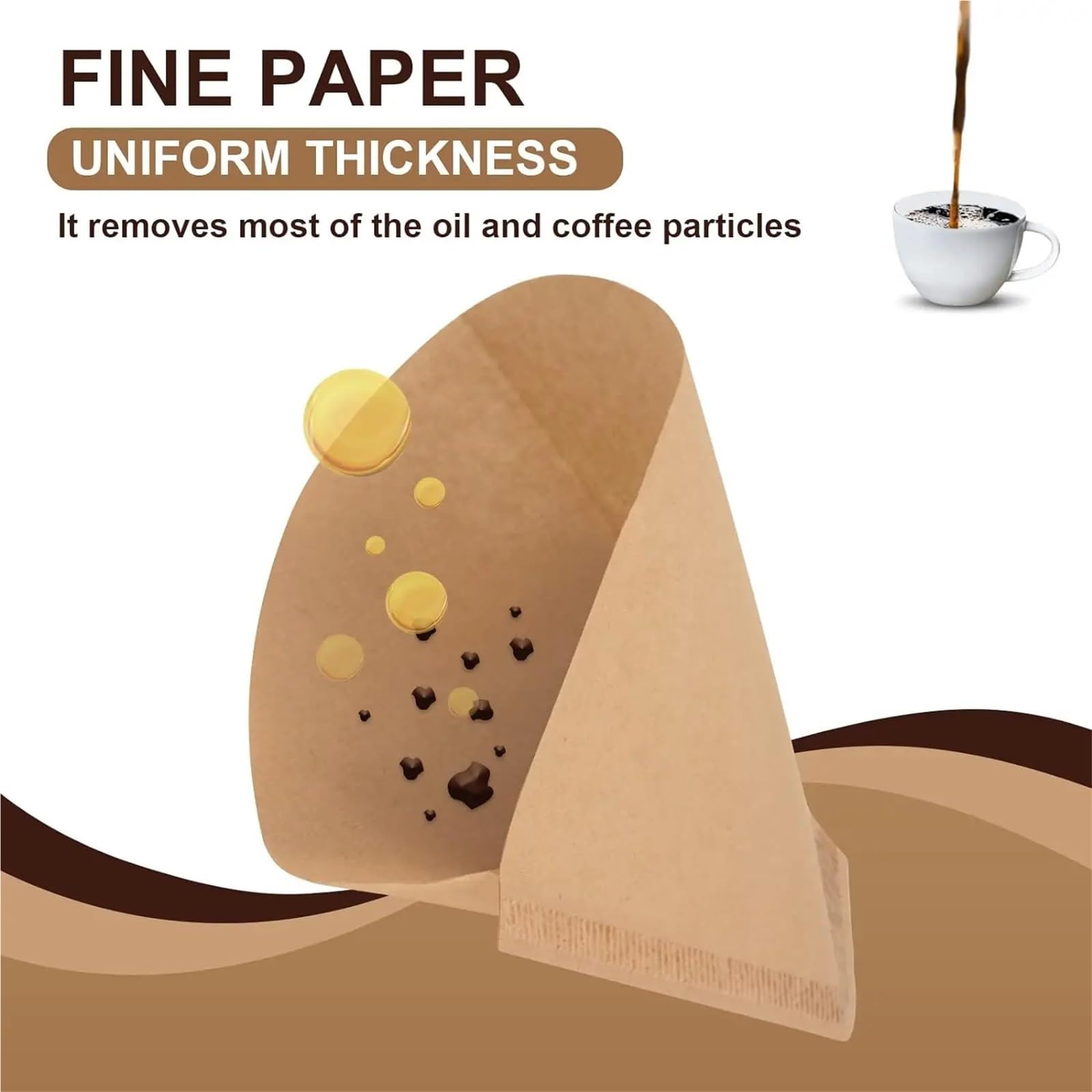 Filtros Café Desechables #4 Cono 8-12 Tazas Para Cafeteras Goteo