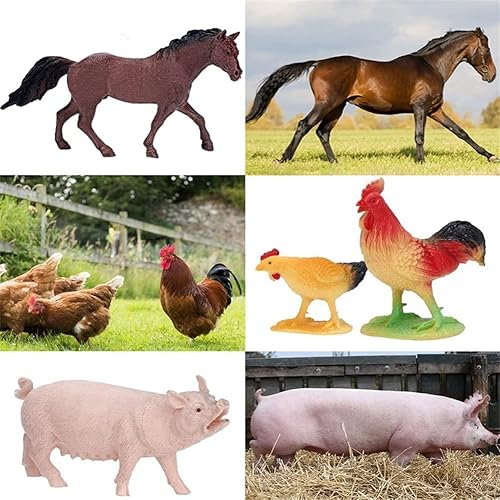 Miniatura 2 de Figuras grandes de animales de granja simulación realista figuras de granja de plástico gigante juguetes de animales juego educativo recuerdos de