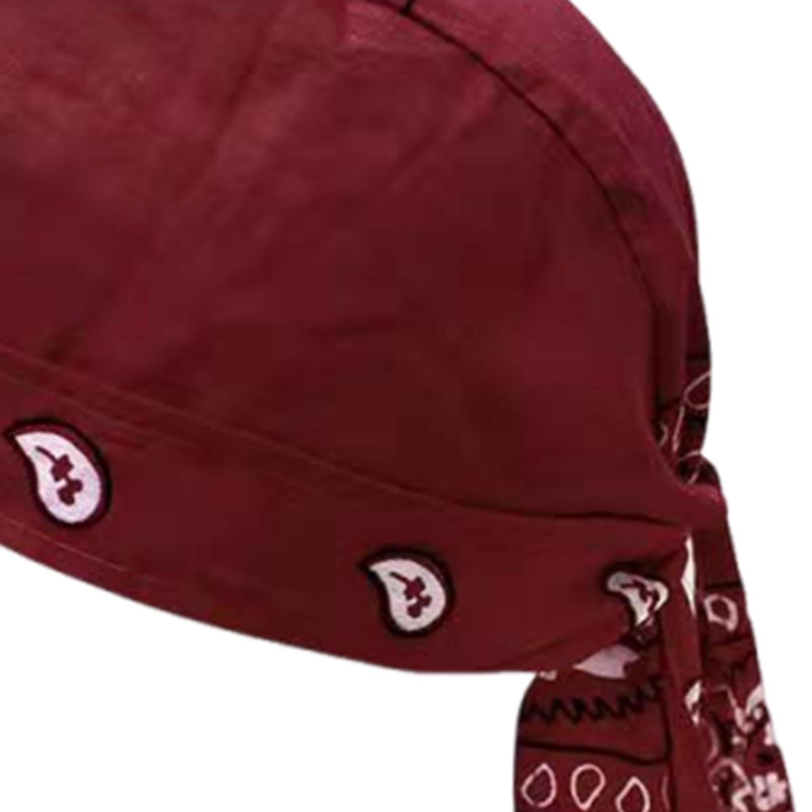 Vaveren Skull Cap Quick Drying Headwear Head Cover Bandana Cap for Running Sports Riding, Red