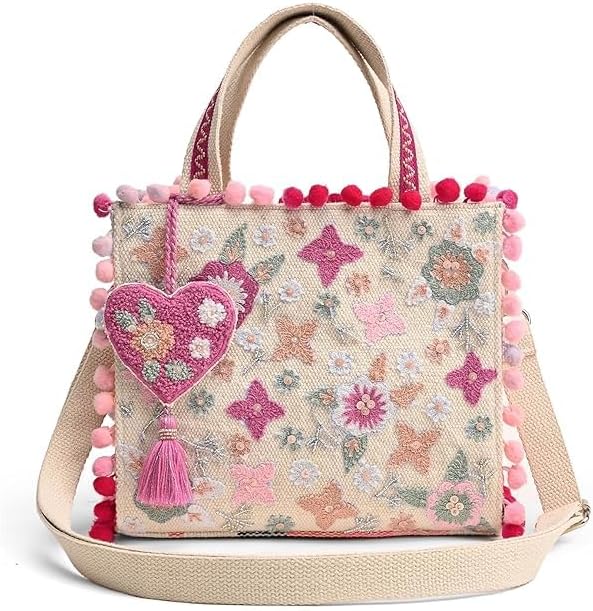 Whimsical Multicolor Jacquard Mini Blush Tote for Women with Adjustable Strap | Wedding Gifts For Women | Handbag For Women and Girls | Rakhi Gifts for Sisters.