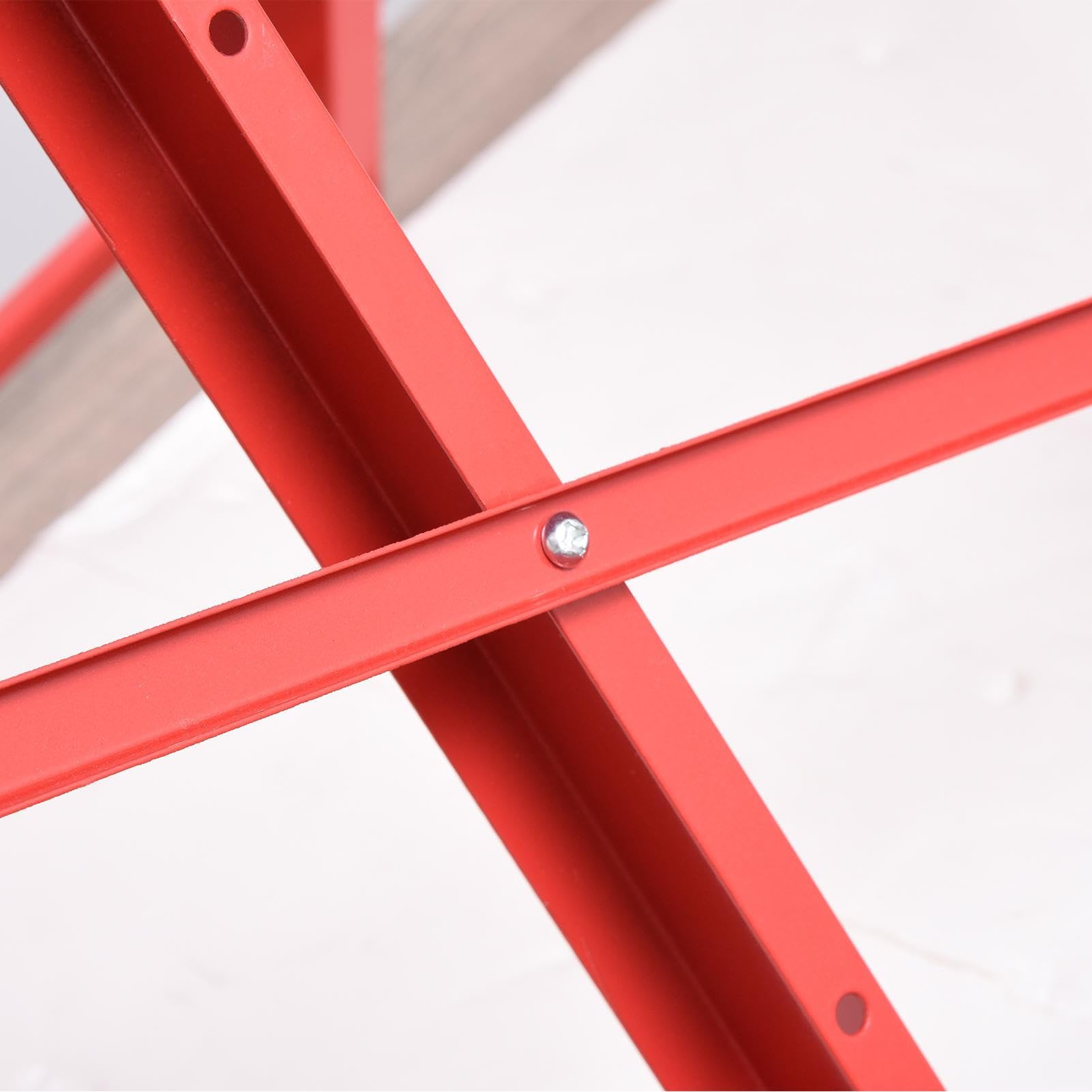 Chevalet de sciage en métal réglable en hauteur et pliable 80 x 80 cm – Pour troncs de bois jusqu'à 40 cm de diamètre | Support de scie avec dents de maintien pour une coupe sûre du bois | Tréteau de