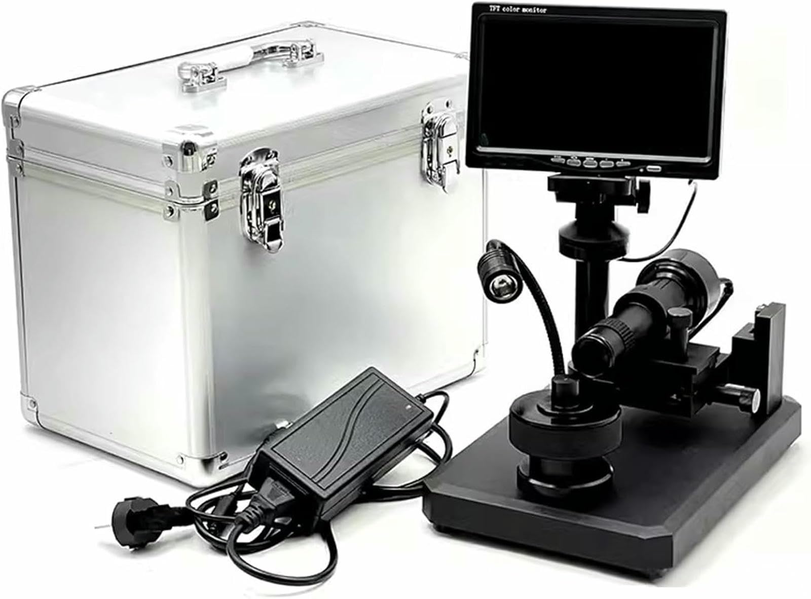 Lupa Digital de Cintura con Diamantes, Visor de Cintura con Diamantes, Aumento de 100X, Pantalla LCD de 7 Pulgadas y luz LED de Relleno, para identificación de Joyas.