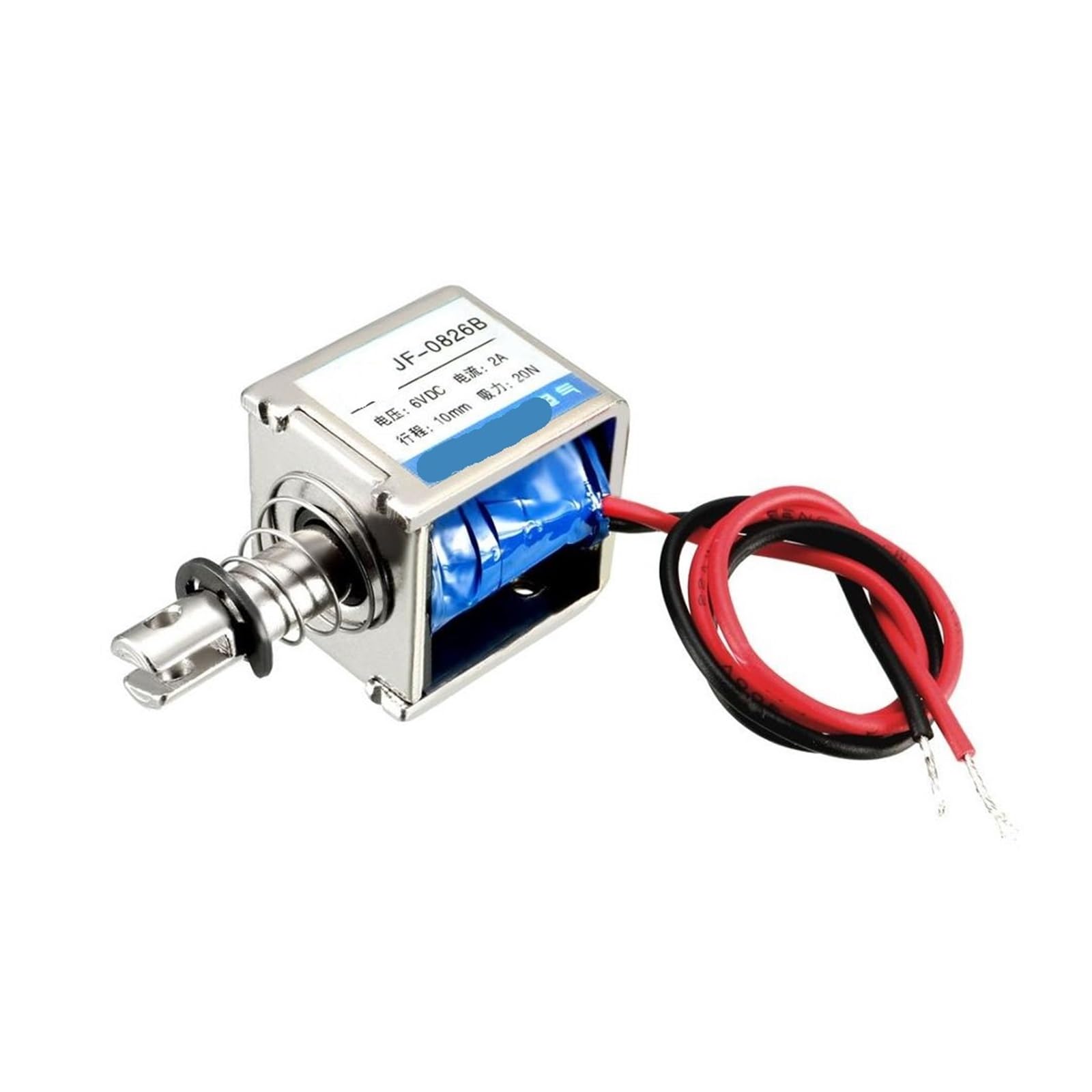 AARTERZZA JF-0826B DC 24V 350mA 20N 10mm Pull Push Type Open Frame Linear Motion Solenoid Electromagnet