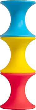 MOLUK 2843414 Tulu Elastic Building Blocks Made of Soft Silicone, Motor Skills Toy for Babies and Children from 0+ Months, 3 Pieces