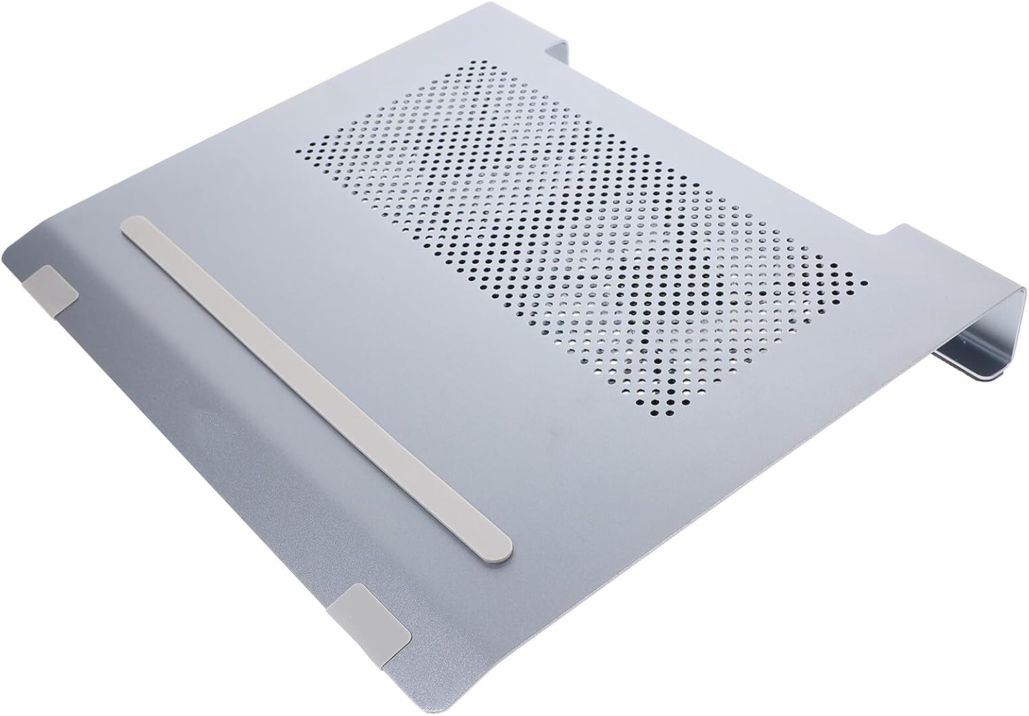 Mikikit Laptop Cooler Cooling Pad Stand with Aluminum Alloy Ventilated Base USB Quiet Fan Under 17.3 Inch Notebooks, Gray, Suitable for Gaming and Office Use