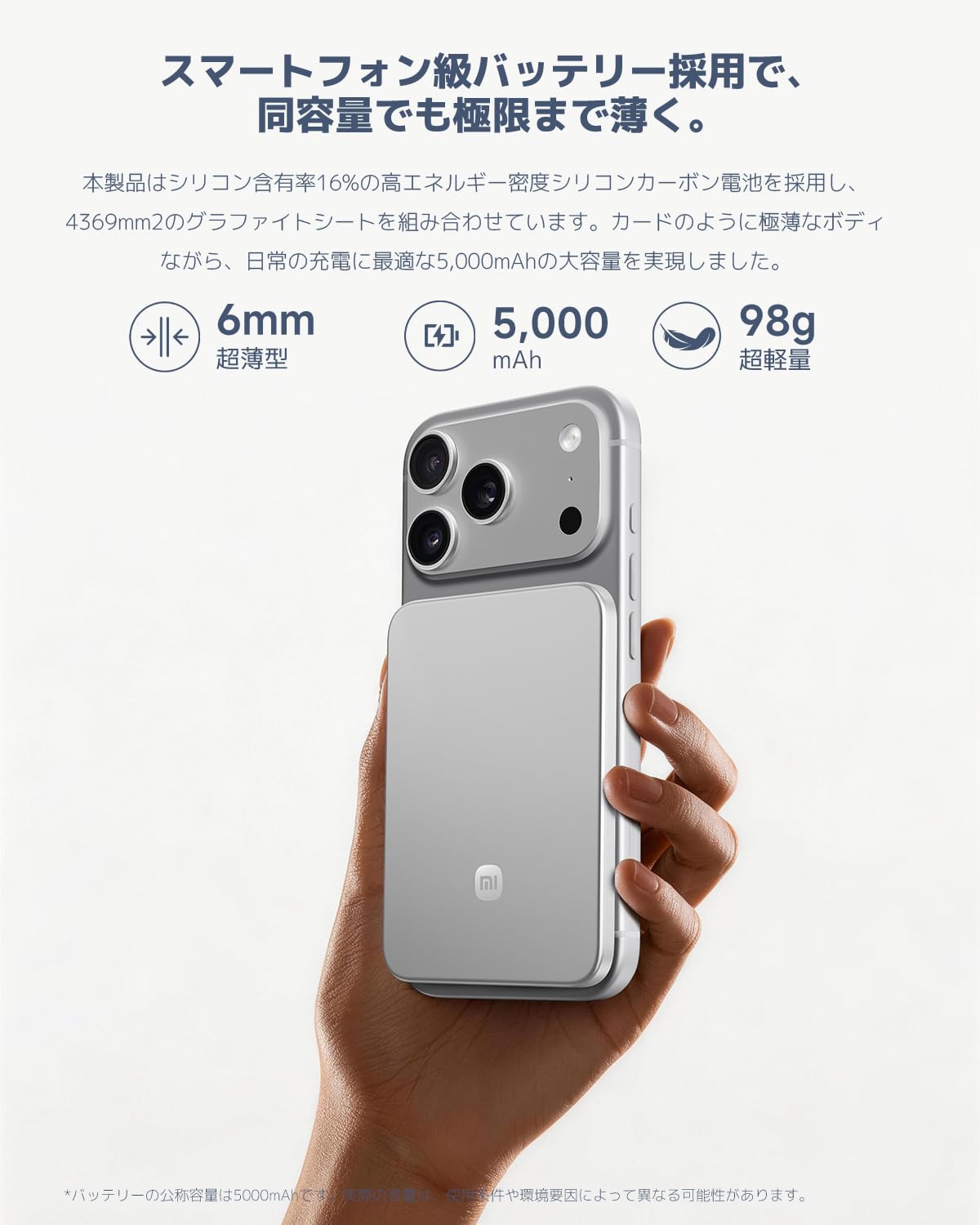 Amazon.co.jp: Xiaomi UltraThin Magnetic Power Bank 22.5 W Maximum