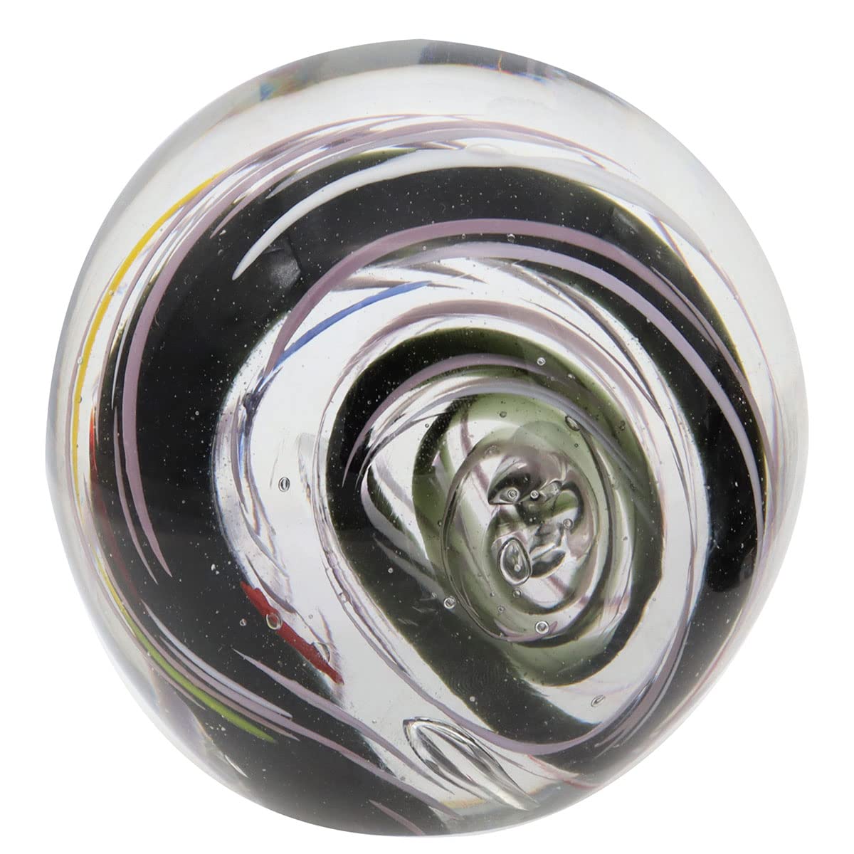 Fermacarte sfera di vetro con forme astratte colore grigio, elegante decorazione da tavolo per scrivania da ufficio, ingresso ingresso, 10 cm