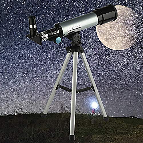 Telescopio portátil para niños 50mm refractor con trípode 40in miniatura 2