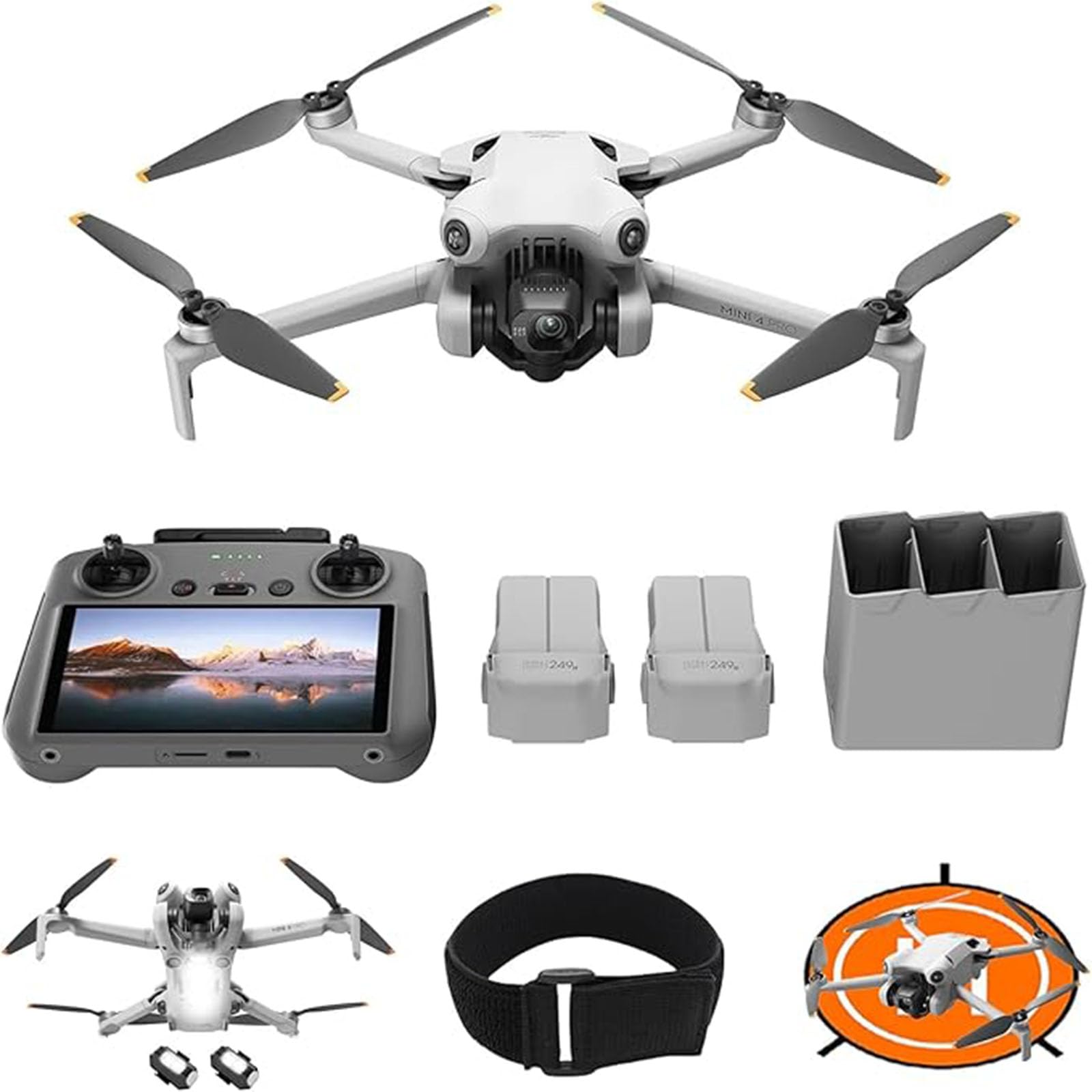 DJI Pack Mini 4 Pro Vuela Más con DJI RC 2 (control remoto pantalla), drones camara 4k, menos de 249 g, 34 min tiempo vuelo, 2 baterÃas adicionales, C0