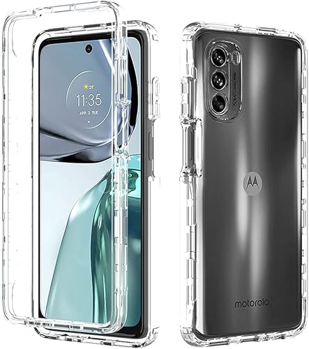 Miniatura 6 de Funda de teléfono para Moto G62 5G, Motorola G62 5G con protector de pantalla de vidrio templado, carcasa protectora de cuerpo completo transparente