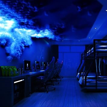 Cloud-Shaped Christmas Thundercloud Ceiling Light, RGB Lightning Cloud Light, Suitable for Game Room, Bar, and Party 115 Feet/35 Meters.