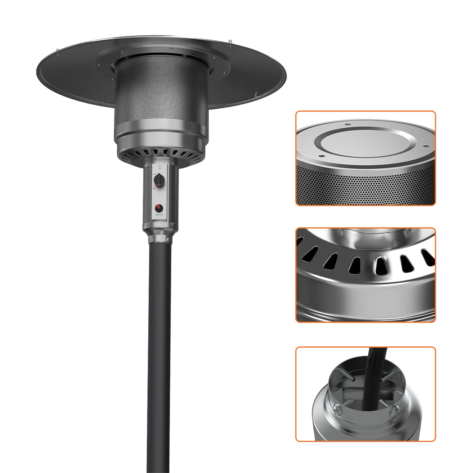 Stainless Steel Patio Heater Burner Head - 48,000 BTU -3 Stainless Steel Patio Heater Burner Head - 48,000 BTU -3