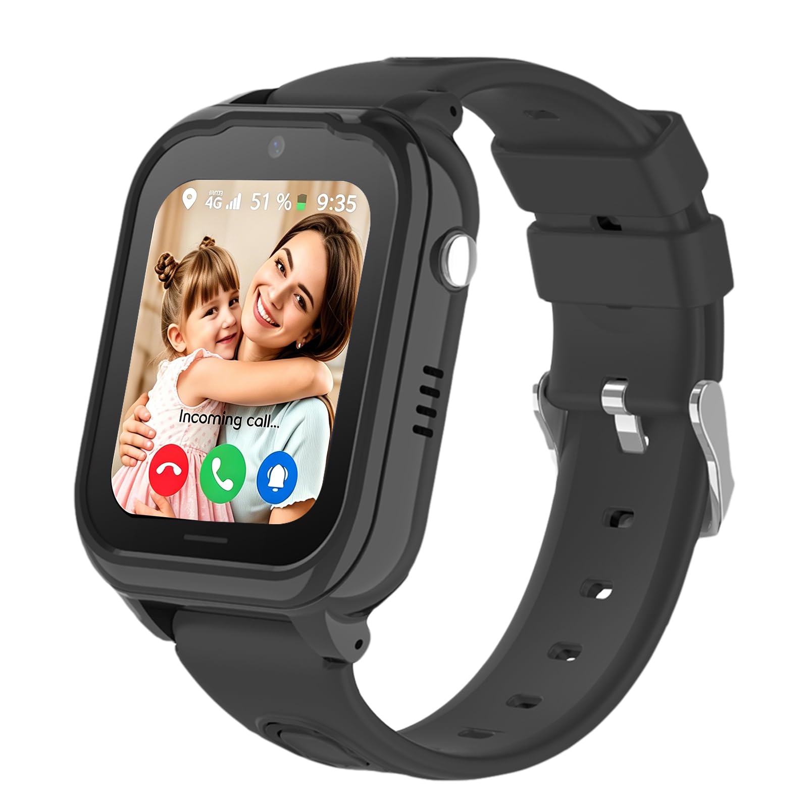 4G Reloj Inteligente Niño, Smartwatch Niños con GPS y Llamadas, Videollamadas, Chat de Voz, SOS, Whatsapp, Modo Clase, Cámara, IP68 Impermeable, Regalo para Niños Niñas de 4 a 15 Años