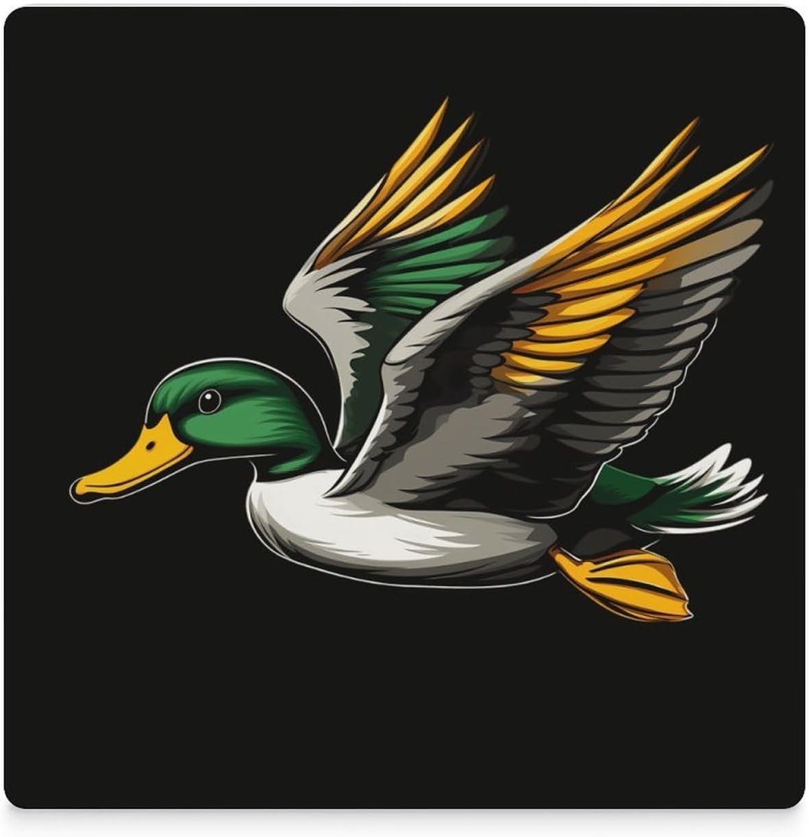 Flying Wild Mallard Duck Ceramic Coasters Square Drinks Coaster Coffee Table Decor Table Coaster for Home Bar