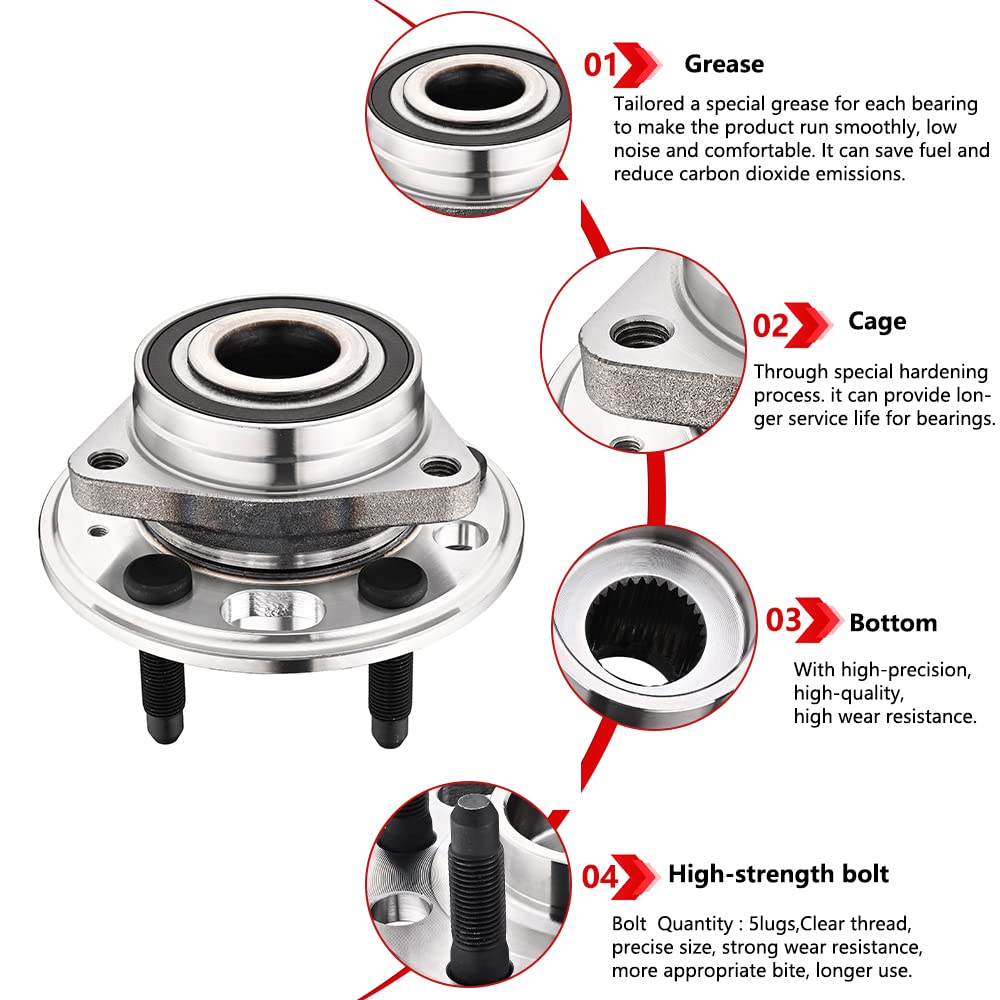 DRIVESTAR Front Wheel Hub & Bearing Assembly For Chevy Equinox & GMC Terrain With ABS
