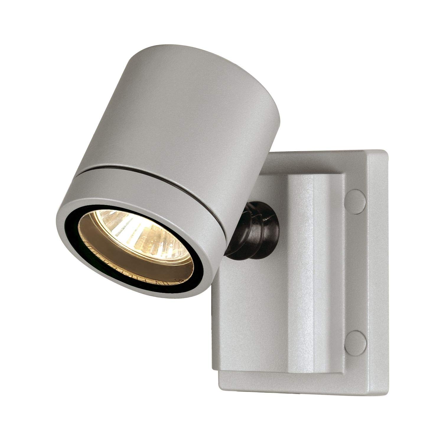SLV Wall-Mounted Light MYRA Wall/Illumination for Walls, Paths, entrances, LED Outdoor spot, Surface-Mounted Outdoor Light, Garden lamp / GU10 IP55 50W Grey