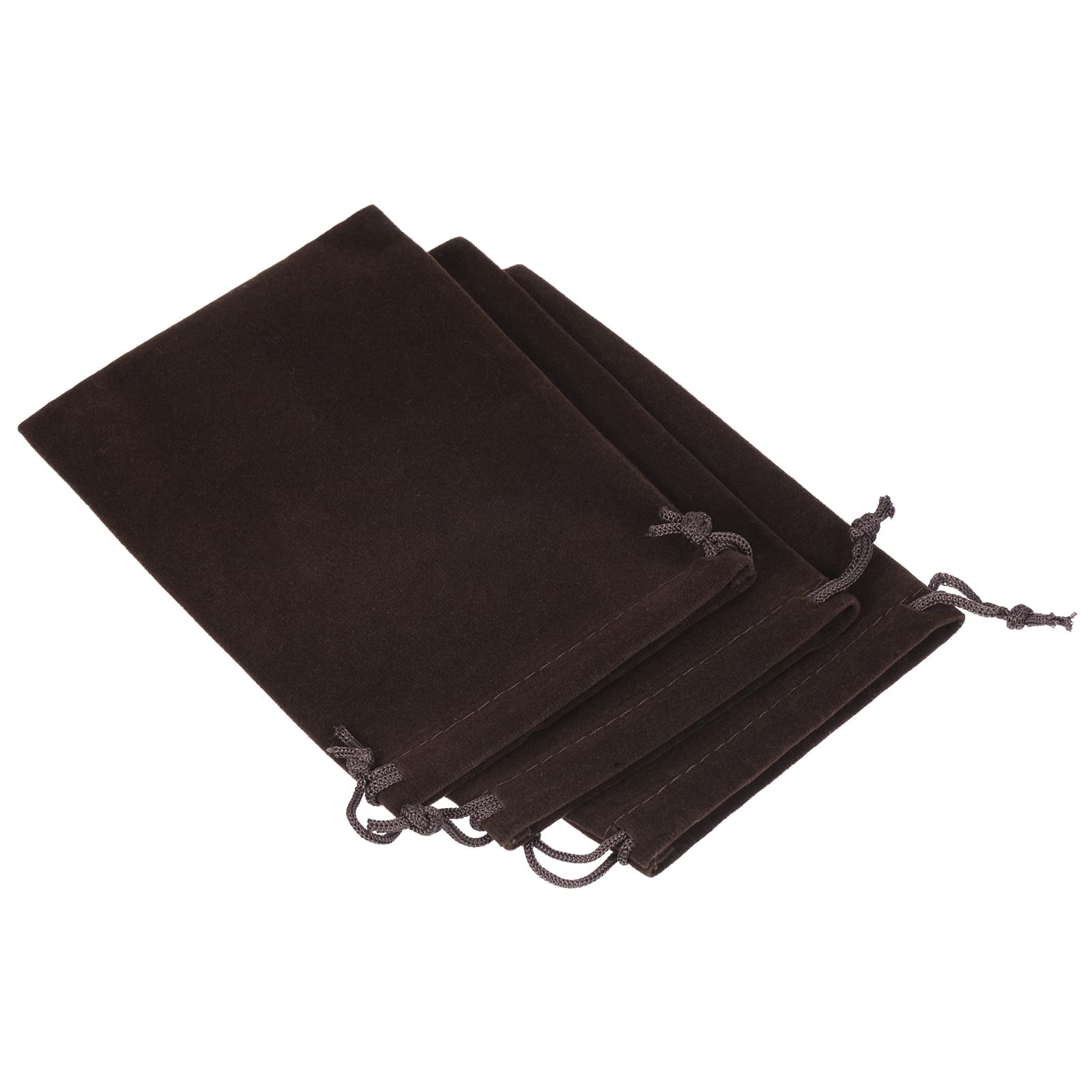 PATIKIL 14x10cm Microfiber Pouch, 3Pcs Soft Storage Drawstring Gift Bag for Glasses Wedding, Brown โ image 1
