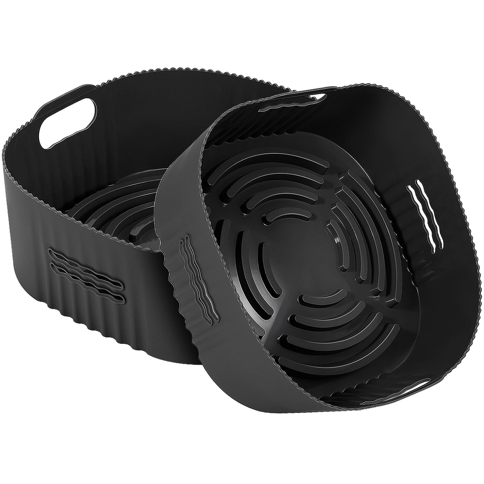 YINGRACE 22CM Molde Silicona Freidora de Aire, 2PCS Cuadrado Accesorios Freidoras de Aire para COSORI 5,5L, Cecotec 6L, Reutilizable Moldes para Freidora de Aire en lugar de Papel de Horno