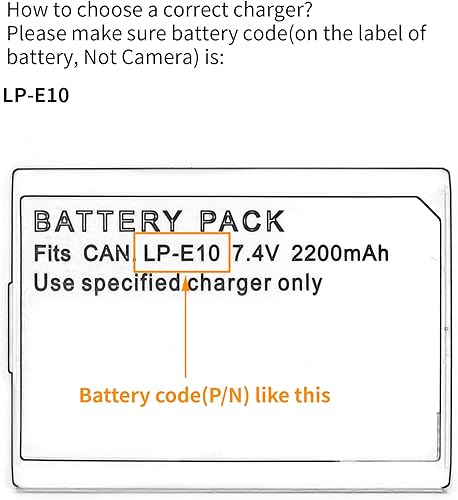 Miniatura 3 de Cargador USB LP-E10 para Canon EOS 1100D, EOS 1200D, EOS Kiss X50, cámara EOS Rebel T3 y más