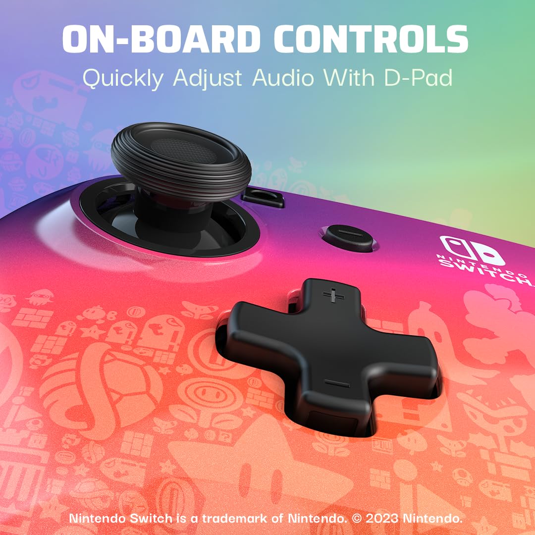 PDP REMATCH Controller & Travel Case Bundle: Star Spectrum - Nintendo Switch, Nintendo Switch Lite, & Nintendo Switch - OLED Model