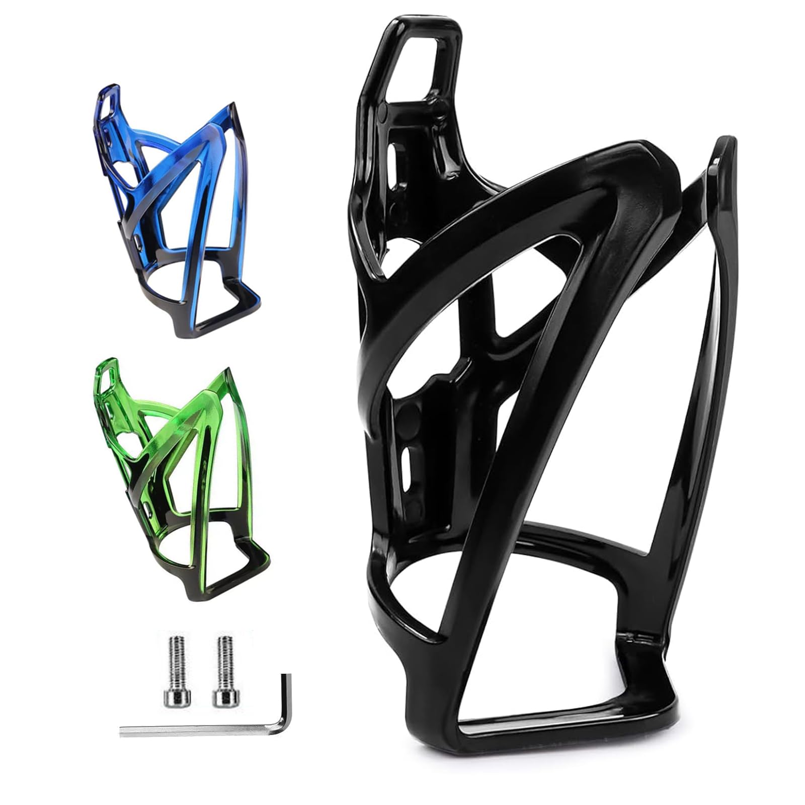 Water Bottle Holder for Bike - Lightweight Bottle Holder Bike Bottle Cage, Bike Drinks Holder for Road, Mountain and Kids Bikes (Black)