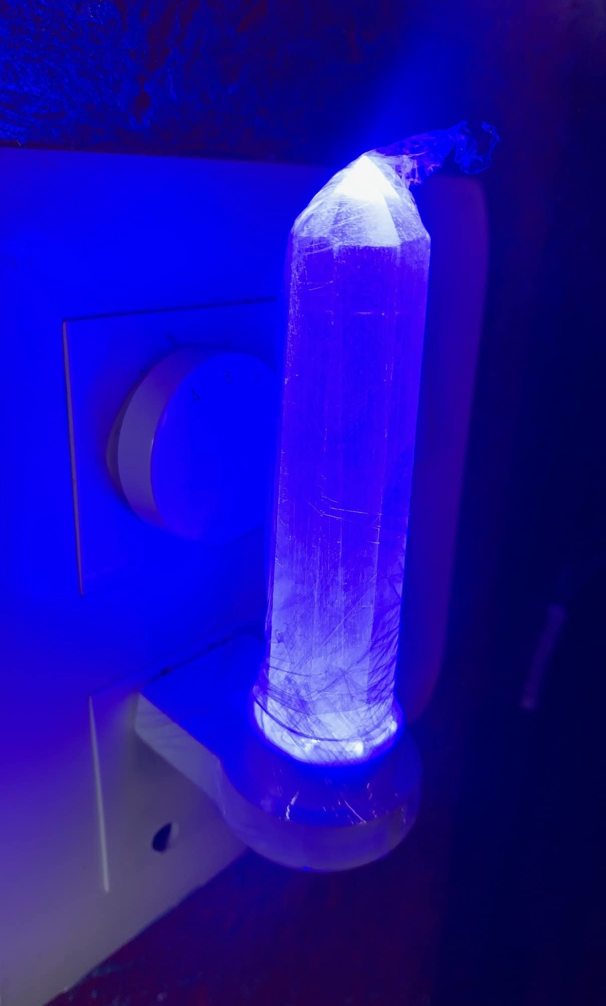 Imagen de catálogo asociada a crystalmiracle Selenita cristal 4,5 "lámpara de luz de carga curación Reiki Feng Shui hogar Ofi