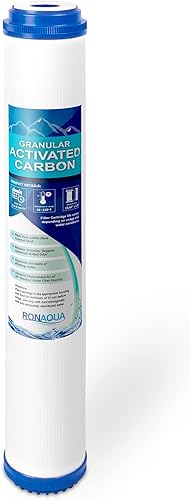Miniatura 9 de Filtro de agua de carbón activado granular de cáscara de coco estándar para toda la casa, 20 x 2.5 pulgadas, se adapta a carcasas de 20 x 2.5