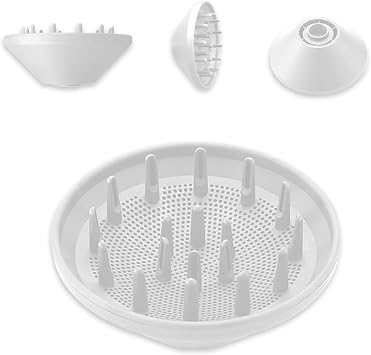 360 Rotating Diffuser Attachment Nozzle Compatible With Laifen Swift Hair Dryer/Swift SE Styling Tool, Hair Smoothing Dryer Magnetic Blower Accessories for Laifen, White...