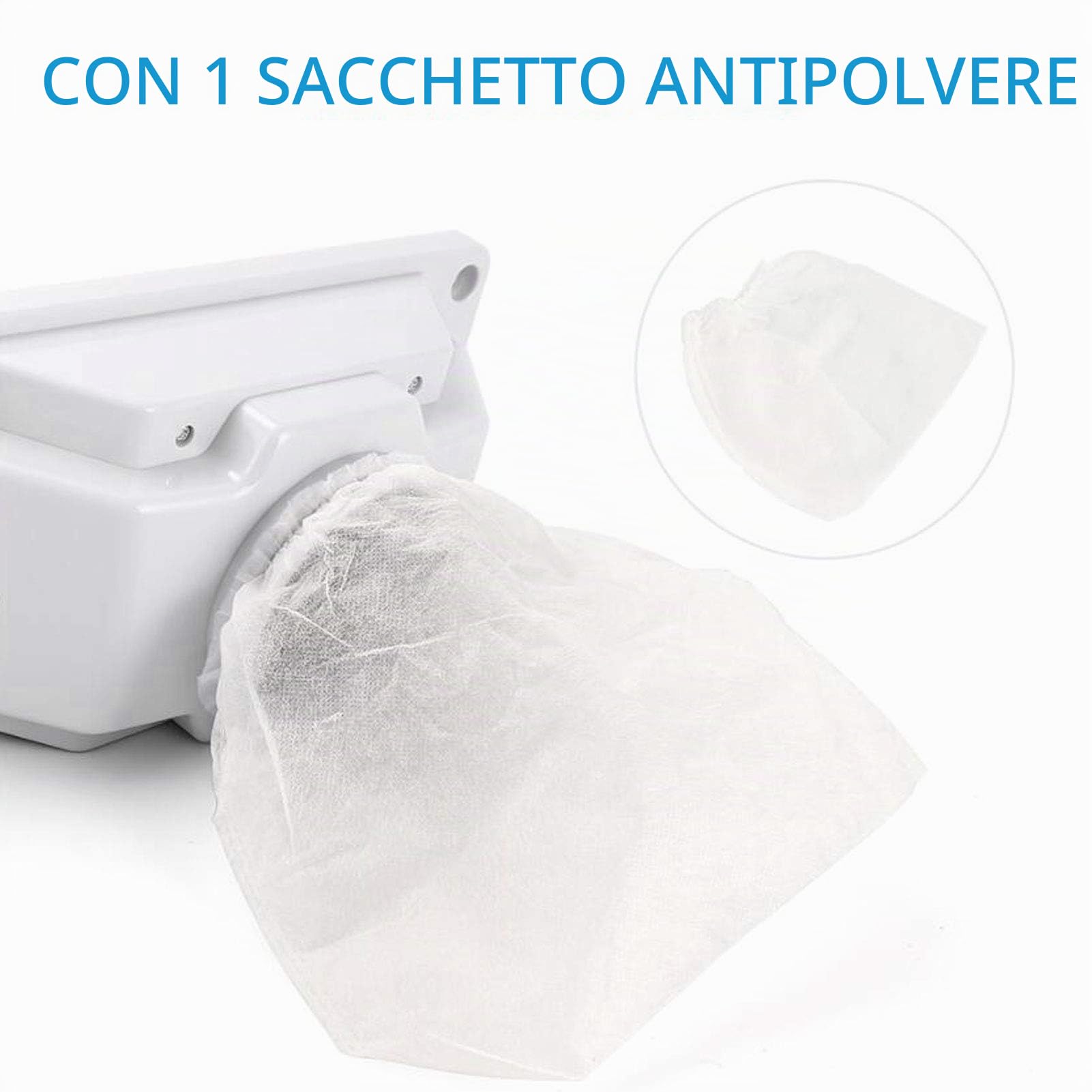 6W Aspirapolvere per unghie da tavolo silenzioso Strumento per pedicure per manicure Dispositivo per collettore di polveri per unghie con ventola per salone per unghie professionale Bianco(EU)