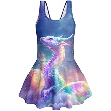 Girls One Piece Swimsuits Quick Dry Swim Dress for Beach Wear Toddler to Teens Bathing Suit, for 3-13 Years