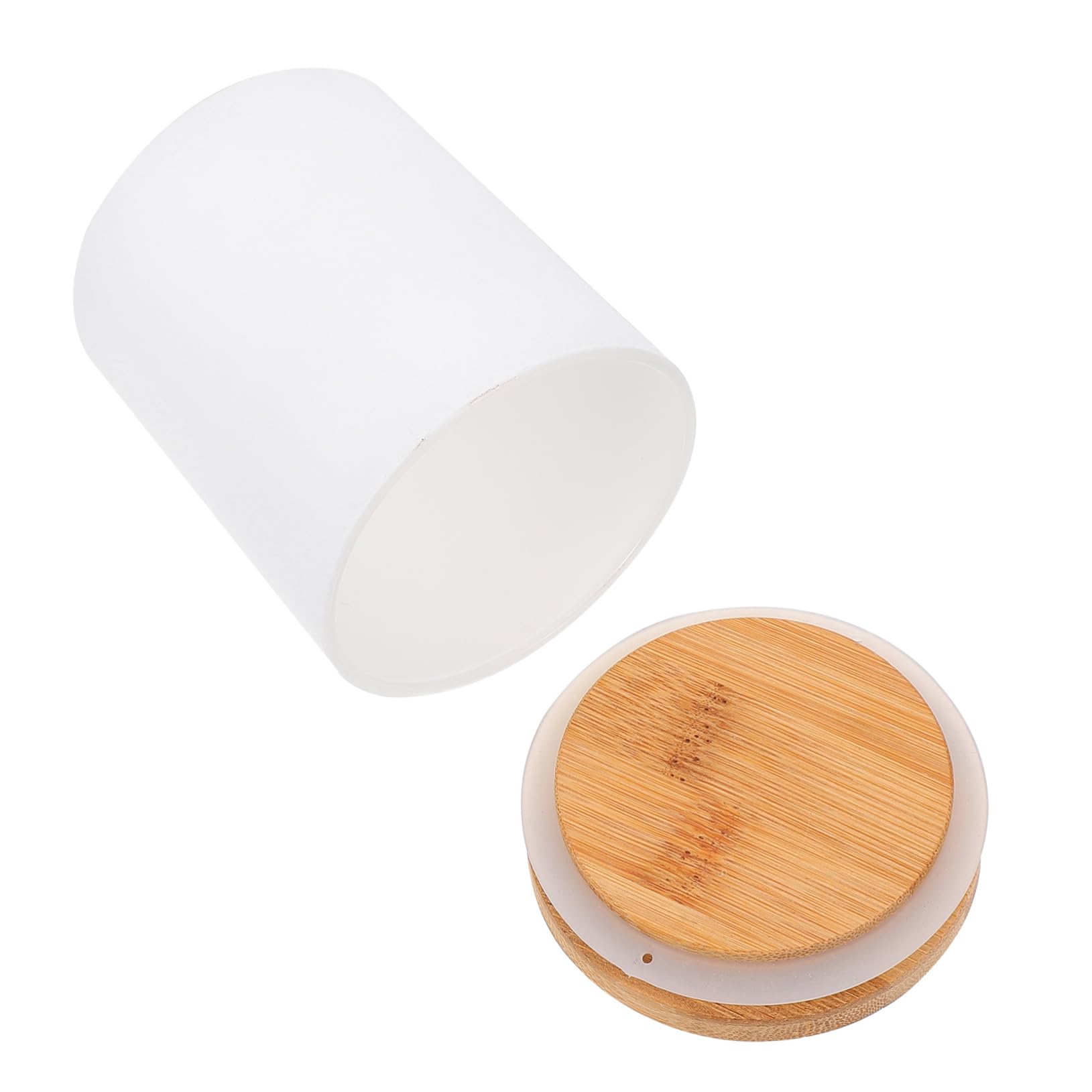 Gadpiparty Set da 4 Barattoli in Vetro Bianco per Candele Fai da Te