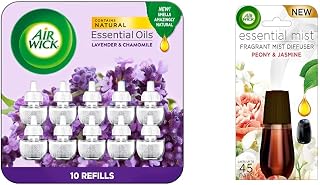 Air Wick Plug in Scented Oil Refills, Lavender and Chamomile, Eco Friendly, Essential Oils & Jasmine, 1 Count, Air Freshener (Packaging May Vary)