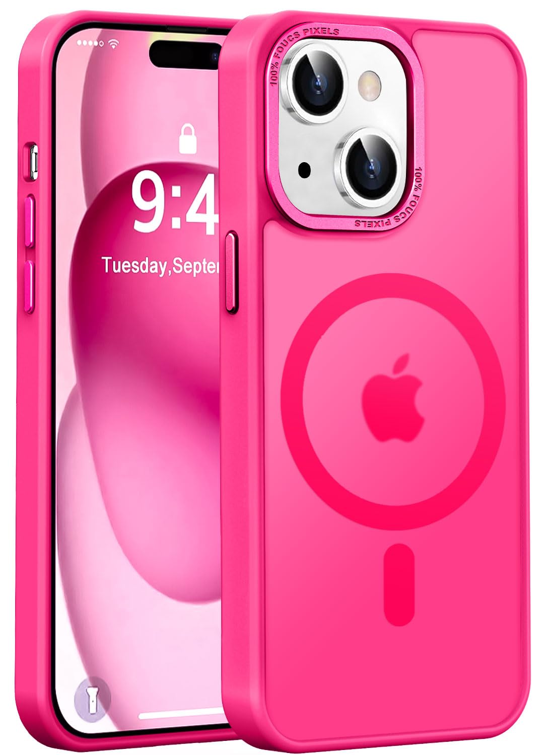 Newfuture Strong Magnetic Compatible with iPhone 17 Pro Case [13 FT Military Drop Protection] [Compatible with Magsafe] Slim Translucent Matte Shockproof with Anti-Fingerprint Phone Case, Tender Pink — view 185