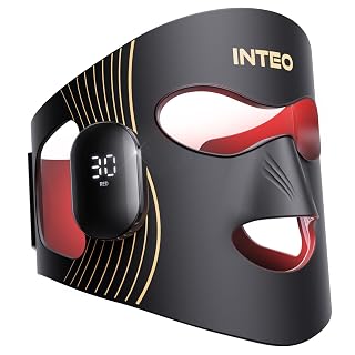 Red Light Therapy for Face 4 Modes, Breathable Wireless Red Light Therapy Mask with 4 Color Light Modes, 850NM Infrared LED Face Mask Light Therapy with Timer, Portable Led Mask for Home & Travel - Amazon product rated Grade B