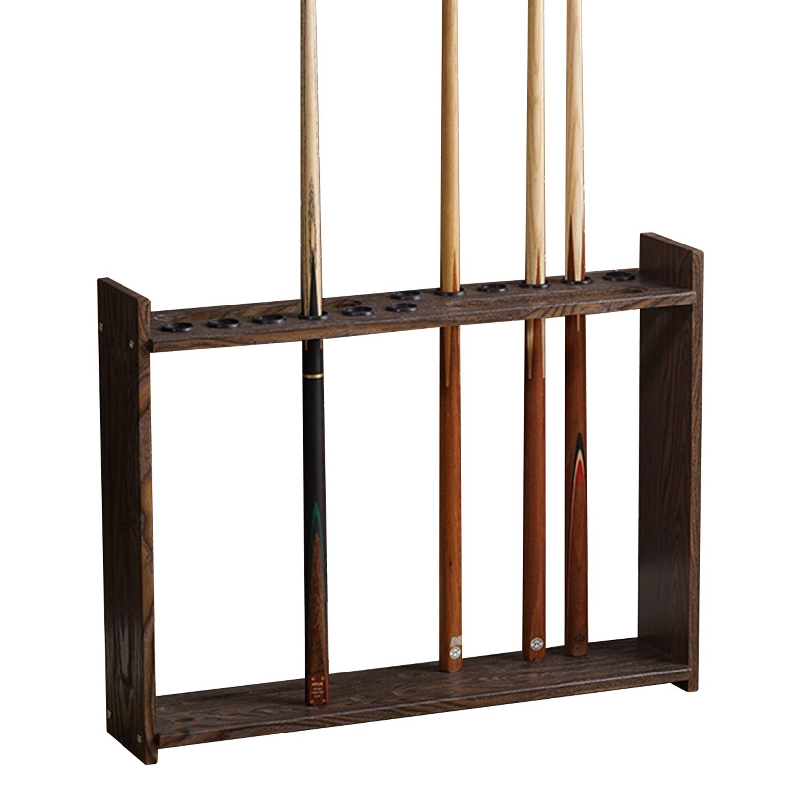 Râtelier de billard en bois noble, un meuble de rangement élégant sur pied