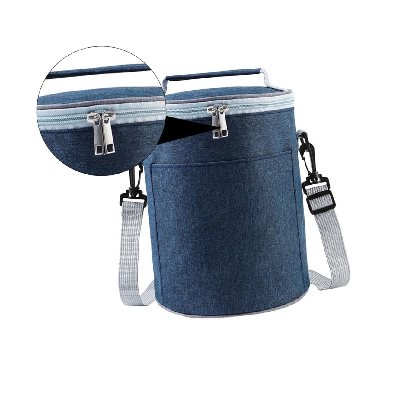 COLLBATH Thermotasche Isoliertasche für Lebensmittel mit Zwei Wege Reißverschluss aus Oxford Stoff Kompakte und Tragbare Lunchbag für Camping und Reise