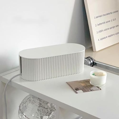 PerGar Caja de organización de cables nórdicos, caja de almacenamiento grande para tablero de enchufe en el escritorio, caja de almacenamiento de