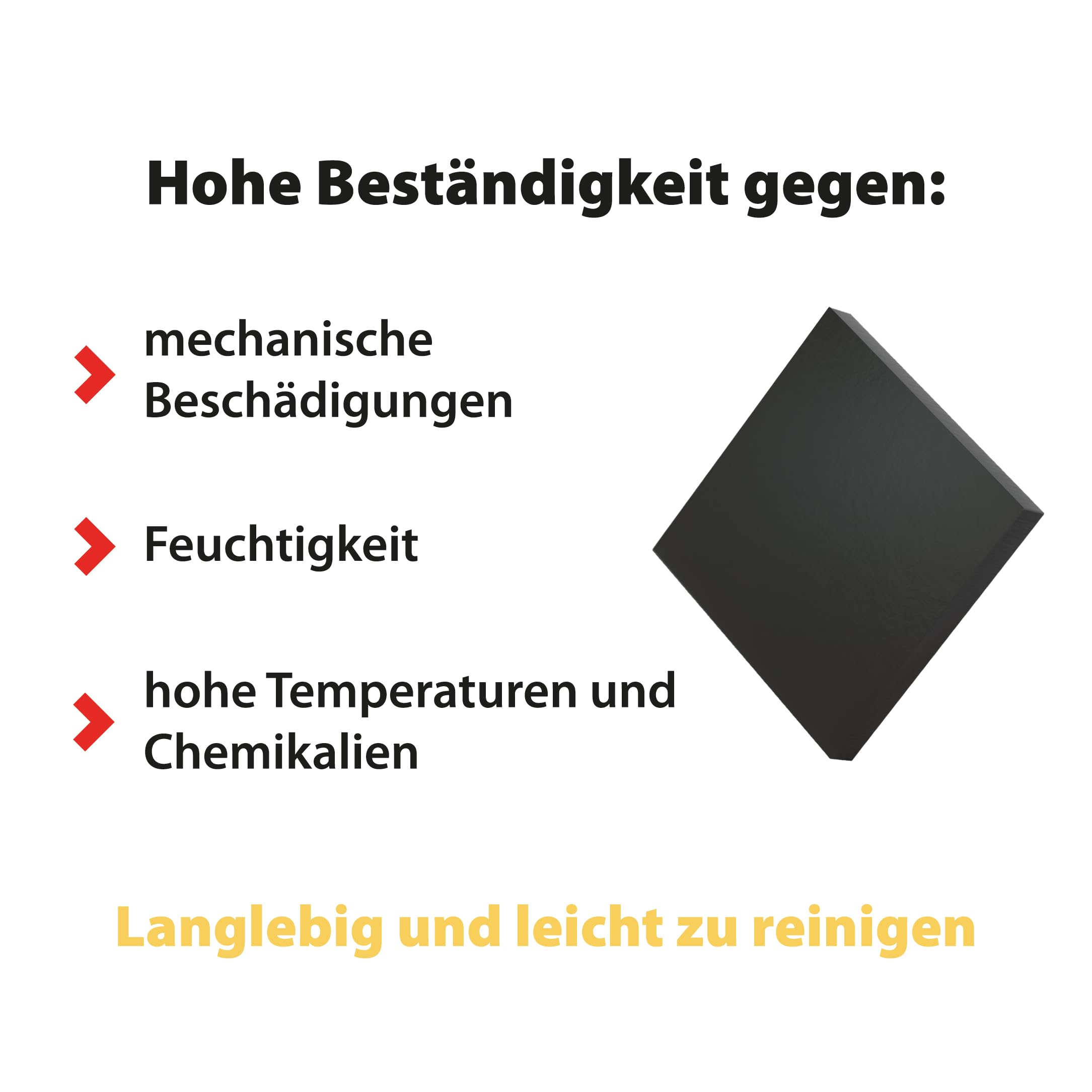 Platten HPL 95x45 cm - 10 mm dick (Schwarz), langlebig,Solide, feuchtigkeitsbeständig, Vollkernplatten, Badezimmerarbeitsplatte, Arbeitsplatte