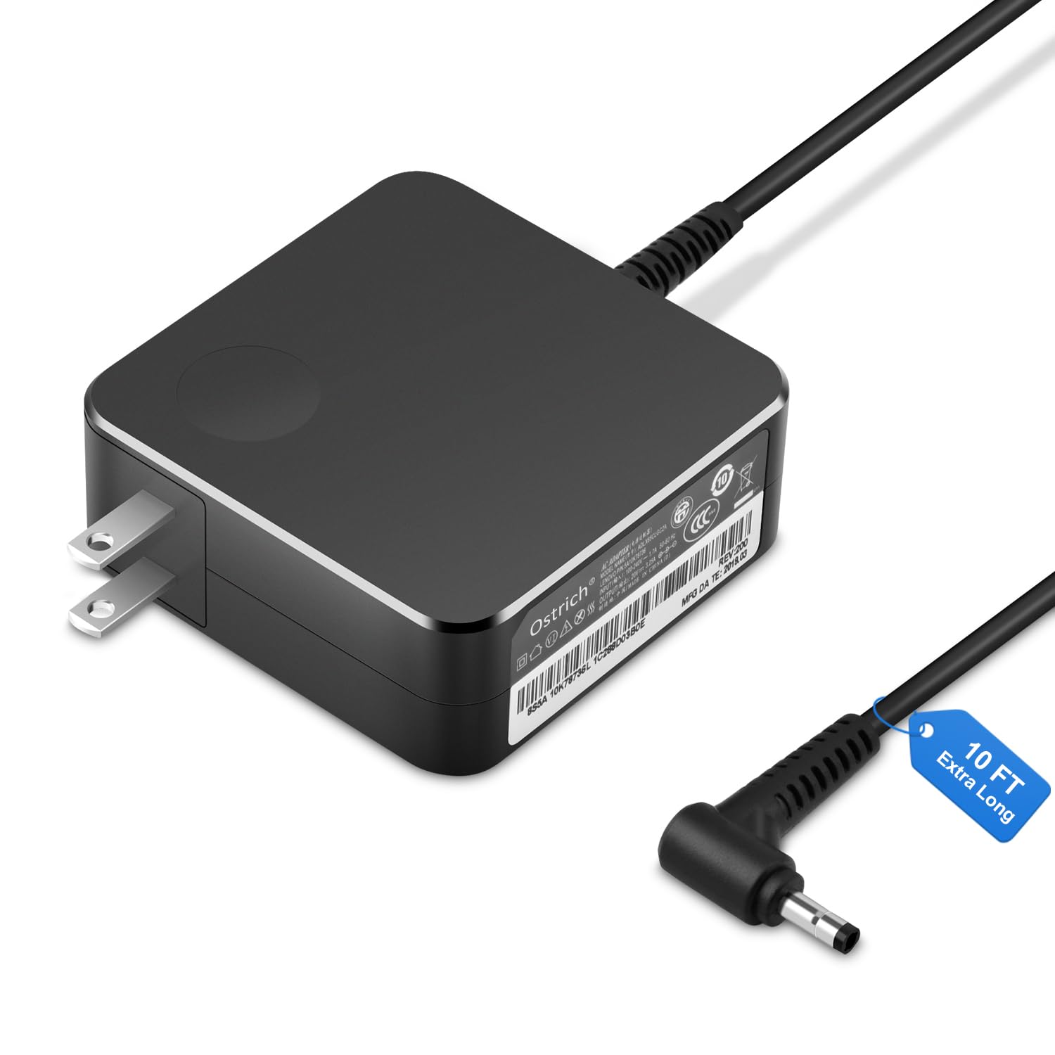 Charger Compatible with Lenovo Laptop Computer 65W 45W Round Tip Power Supply AC Adapter — Amazon image 7