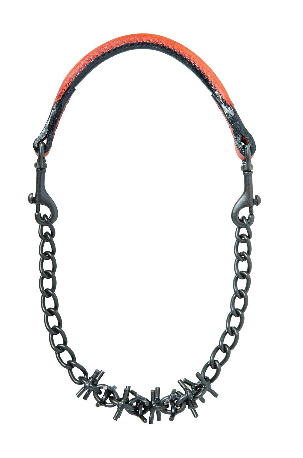 Weaver Leather Oil Rubbed Pronged Chain Goat Collar, 22"
