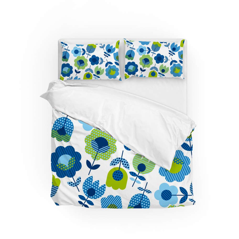 Parure de lit King Size ultra douce et durable au motif floral CHEHONG