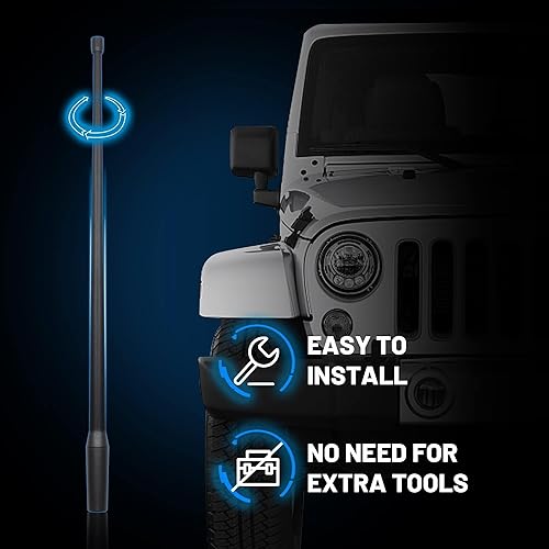 Miniatura 7 de Anina Mástil de antena de coche de 13 pulgadas para Ford 2012-2022 F150 F250 F350 Super Duty Explorer Ranger Escape Focus Antena de radio FMAM