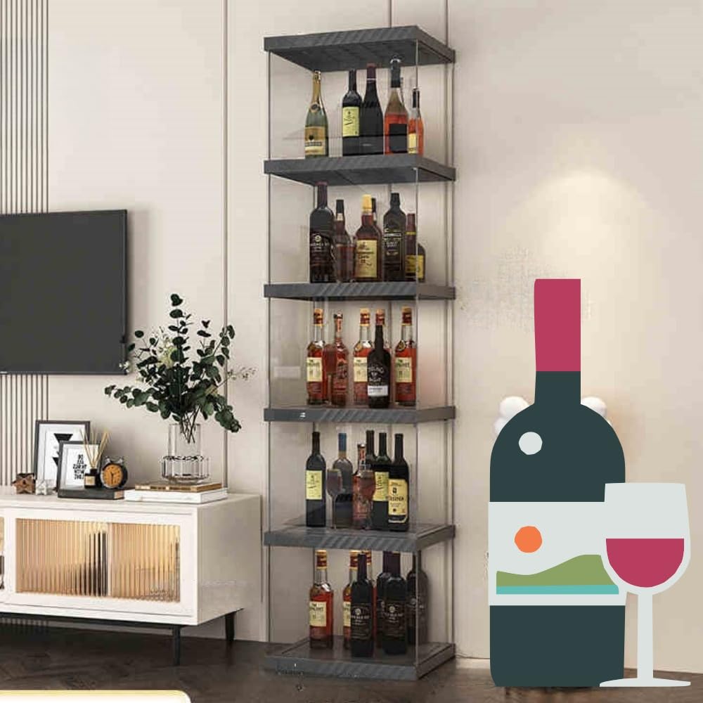 Amazon｜Kirnuoウイスキー 棚 おしゃれ 酒棚 ディスプレイ ウイスキー