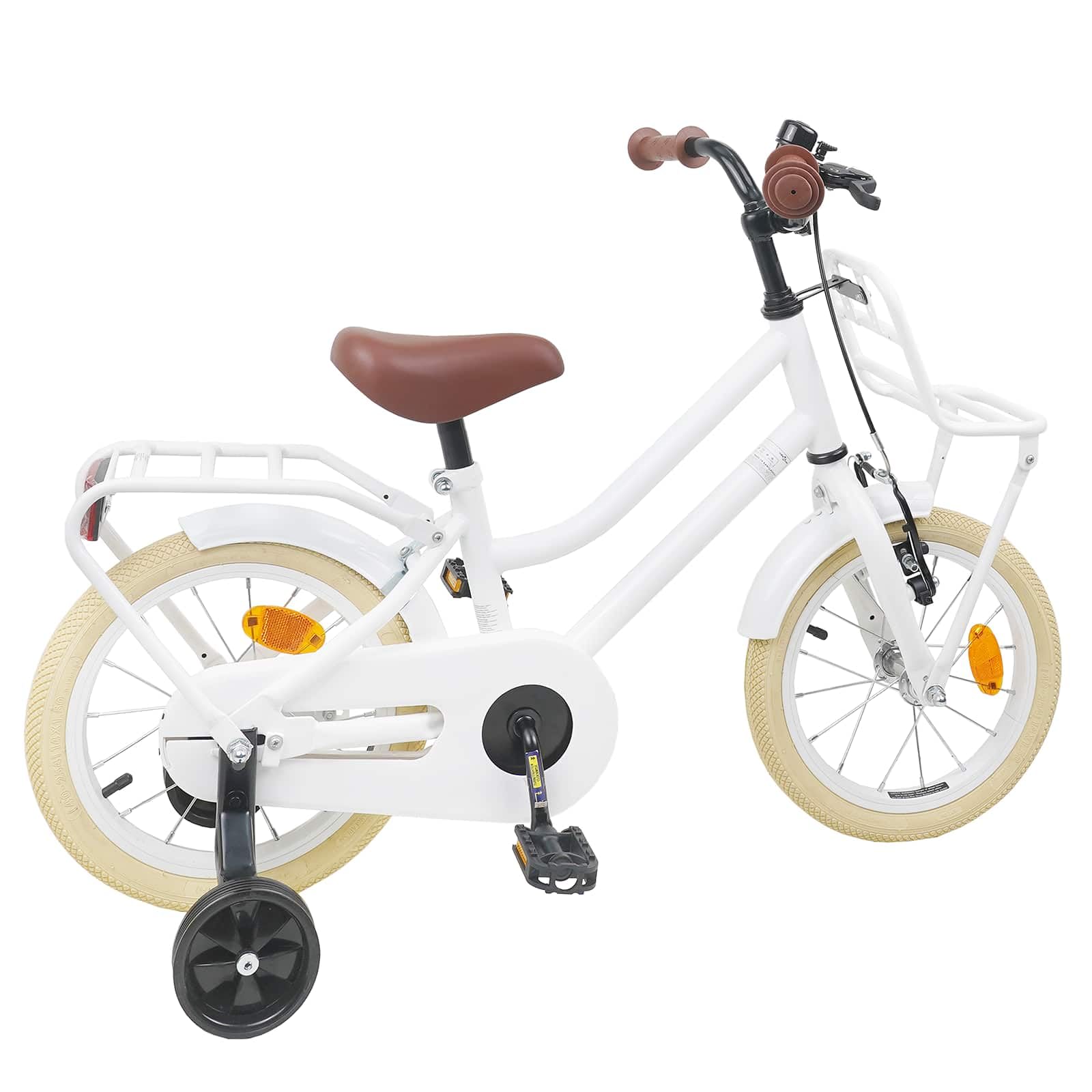 Bicicletta per bambini da 2 a 4 anni, con telaio in acciaio, parafango, campanello e supporto, leggera due ruote per il tempo libero, le gite e la città, divertimento in estate
