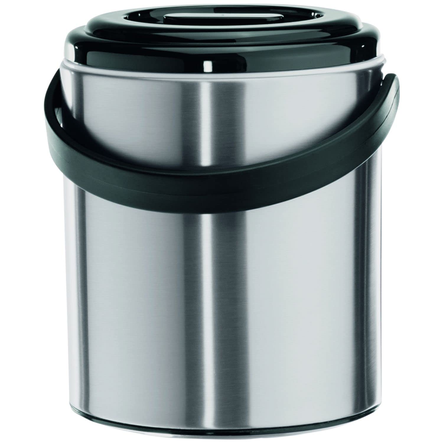 Secchiello per il ghiaccio con coperchio 1.5 litri in acciaio INOX a doppia parete secchiello per il ghiaccio isolato con nascosto Tong & Carry handle-145 x 145 x 195 mm (oro rosa