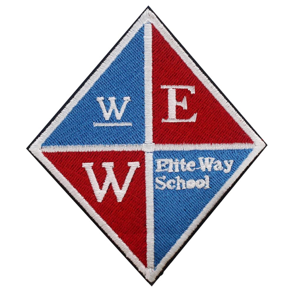 Eliteway School and RBD Iron On Patch (Red Blue)