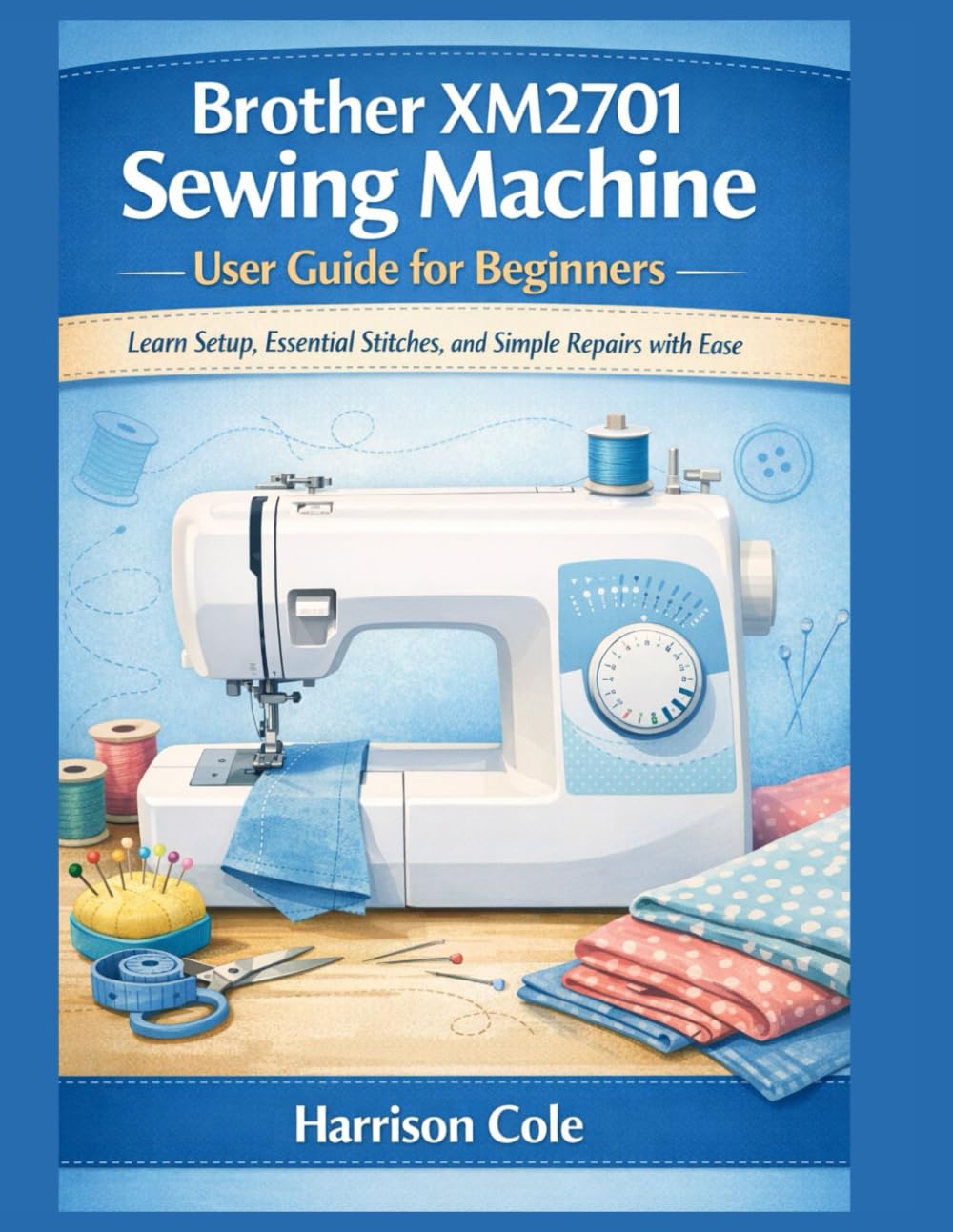 Brother XM2701 Sewing Machine User Guide for Beginners: Learn Setup, Essential Stitches, and Simple Repairs with Ease