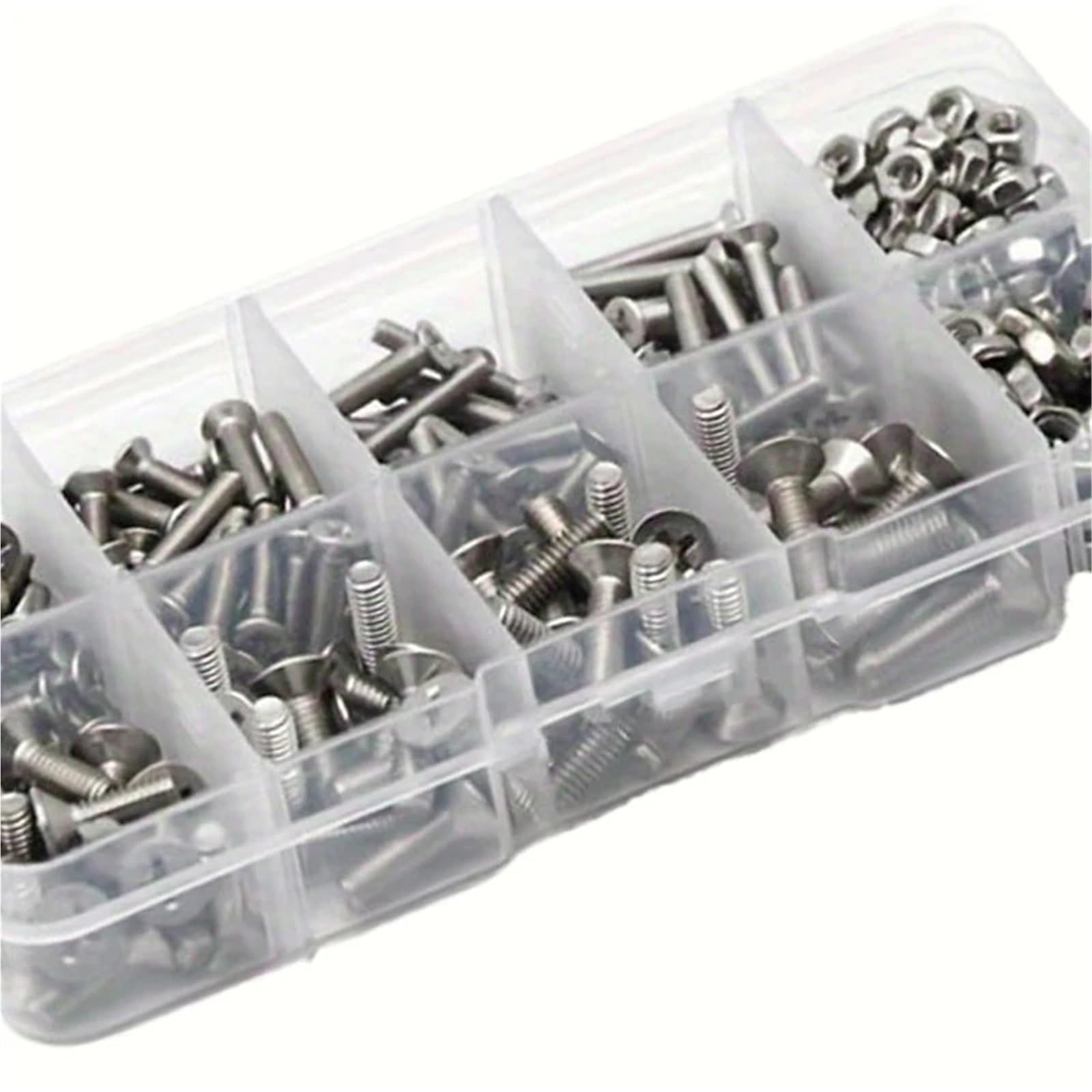 Tornillos avellanados acero inoxidable Kit de tornillos acero inoxidable (M3 y M4), 220/335 Uds.: avellanador Phillips con tuercas, for hogar/taller/bricolaje(335pcs)
